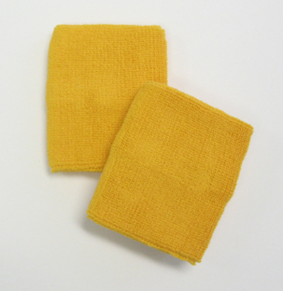 Golden Yellow Wrist Sweatband (Sport Wristband) Wholesale 6PAIRS