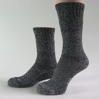 Heather charcoal trekking socks w COOLMAX mid calf medium weight