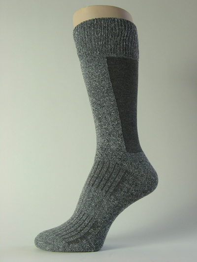 Extra cushioned shin trekking sock heather gray mid calf