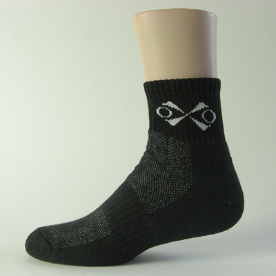 Black running over ankle socks with x logo 3PAIRS