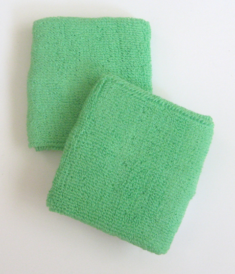 Pale Green Men's 4IN Wrist Sweatband (Wristbands) Wholesale 6PRS