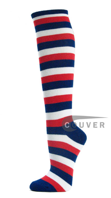 American Flag color(Blue White Red) Knee Sock from Couver 6PAIRS