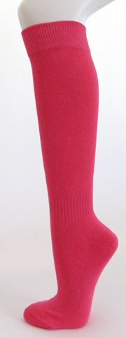 Bright pink softball baseball socks for men and women