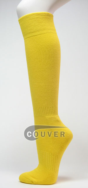 Bright Yellow Couver Softball Baseball Sports Knee Socks 3PAIRS