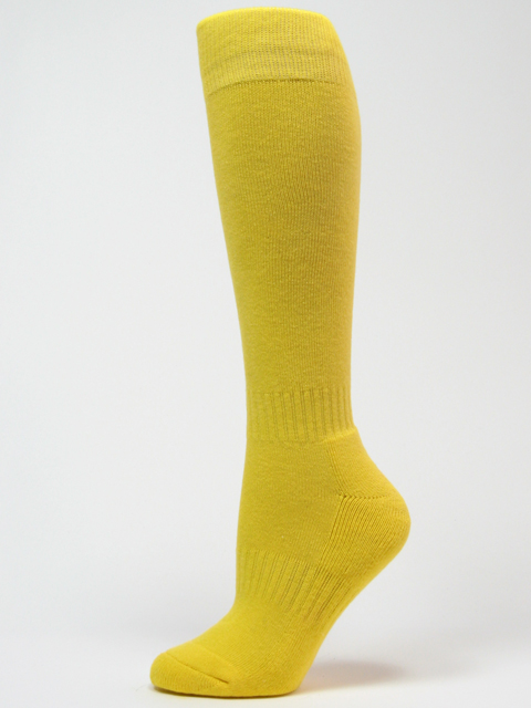 Bright yellow youth sports softball baseball knee socks