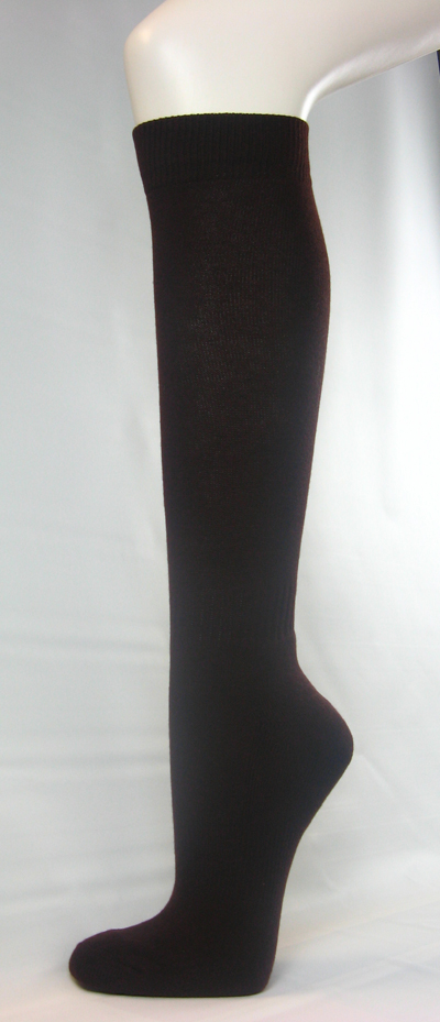 Dark Brown Softball Baseball Socks Soft Cotton Men Women