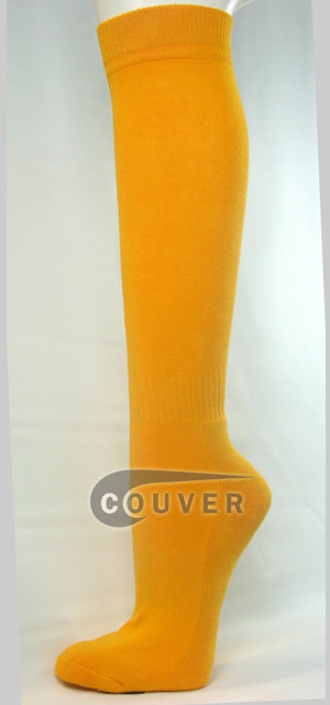 Golden Yellow Couver Softball Baseball Sports Knee Socks 3PAIRS