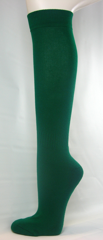 Green Baseball Softball Tube Sports Socks Plain Men Women