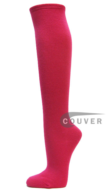 HotPink Cotton Fashion/Casual Knee High Socks from Couver 6PAIRS