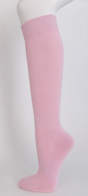 Light pink softball baseball socks for men and women