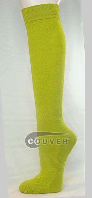 Lime Green Couver Softball Baseball Sports Knee Socks 3PAIRS