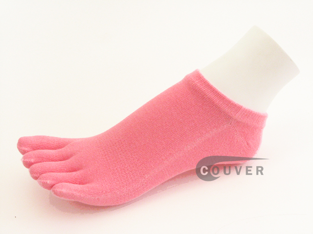Pink No Show 5Fingers Toed COUVER Toe Socks Wholesale, 6PAIRs