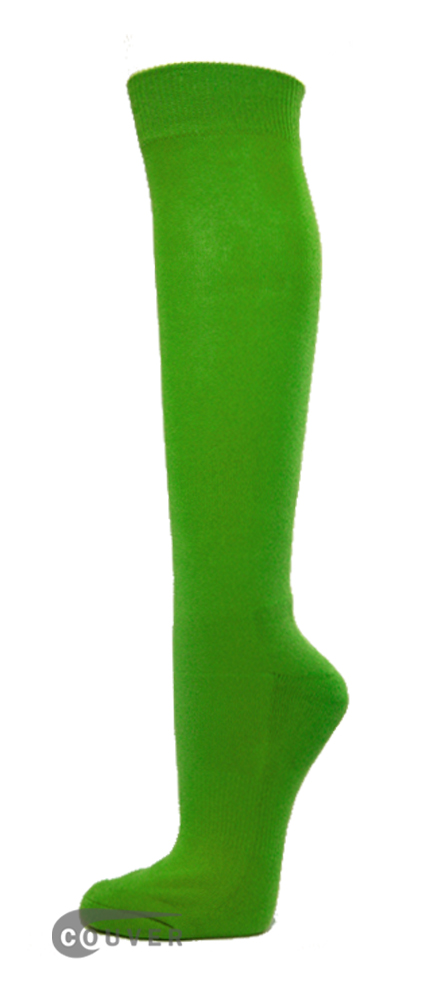 Bright Green Couver WHOLESALE Premium Quality Sports High Sock 1Dozen