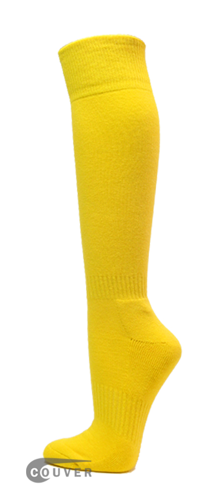 Bright Yellow Couver WHOLESALE Premium Quality Sports High Sock 1Dozen