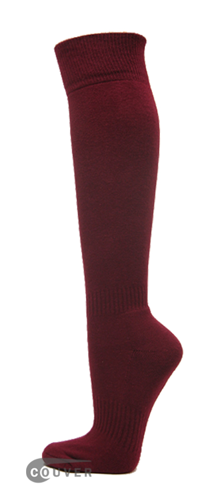 Maroon Couver WHOLESALE Premium Quality Sports High Sock 1Dozen