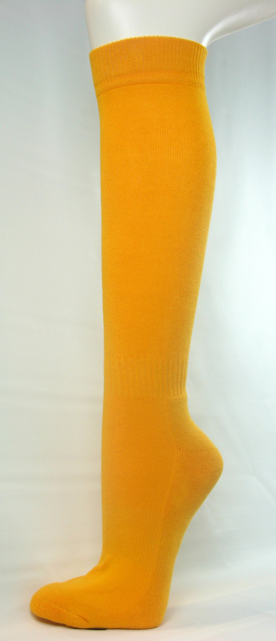 Gold Yellow Softball Baseball Socks for Men Women