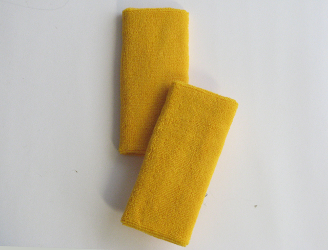 Extra long 6inch Golden yellow sweat wristband pro
