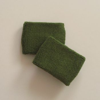 Army green youth sweat sports wristbands terry wholesale [6pairs