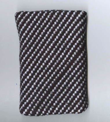 White and Black Diagonal Stripes Men's Wristband Sample