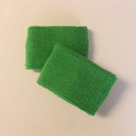 Bright green youth sports wristbands terry wholesale [6pairs]
