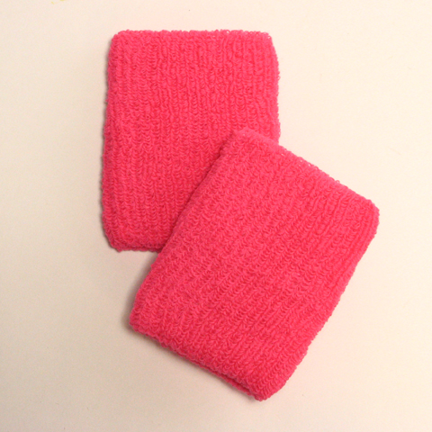 Bright Pink Cheap terry wristbands wholesale
