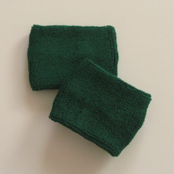 Dark green youth sweat sports wristbands terry wholesale [6pairs