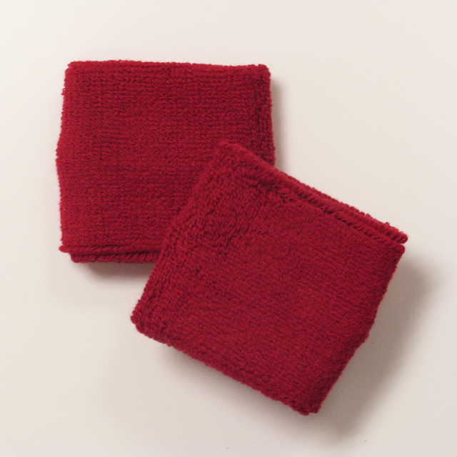 Dark Red Youth Athletic Sweat Wristbands Wholesale [6pairs]
