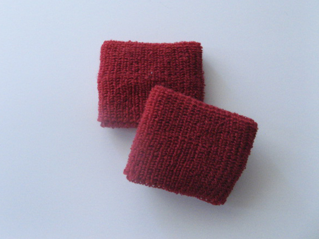 Dark red youth junior wristbands wholesale for schools [6pairs]