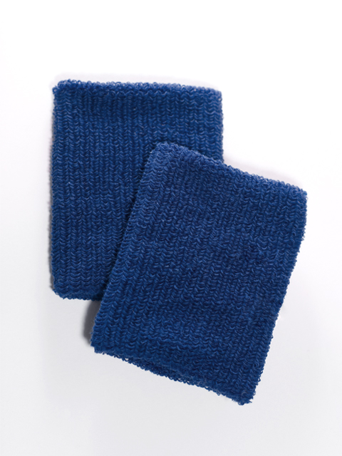 Wholesale Events Promotional Blue Elastic Wristbands [6pairs]