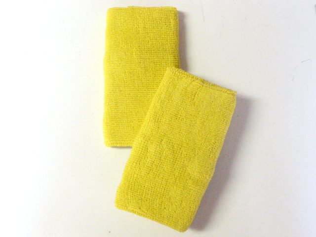 Extra Long 6-inch Bright Yellow Wristbands Pro [3pairs]