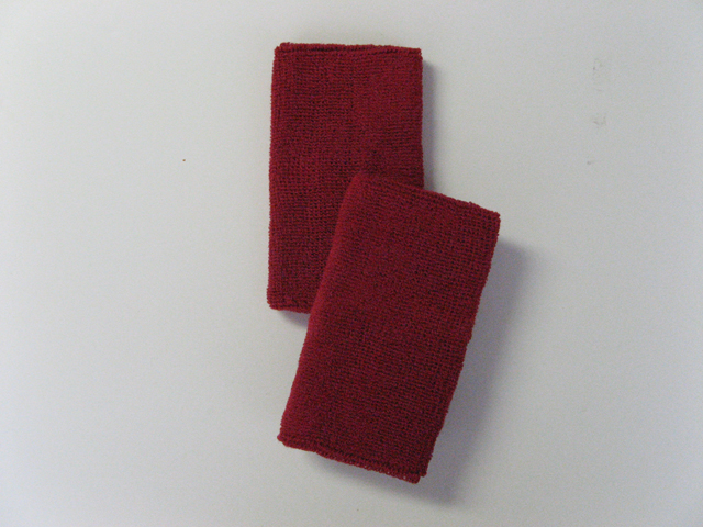 6-inch Extra long Dark Red Wristbands Pro for Sweat [3pairs]