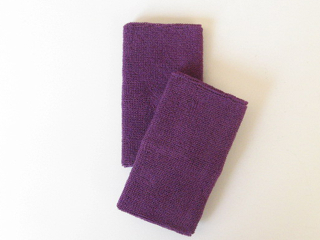 6-inch Extra Long Purple Athletic Sweat Wristbands Pro [3pairs]
