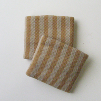 Kids Girls Childrens vertical Stripe Brown Wrist Bands [2pairs]