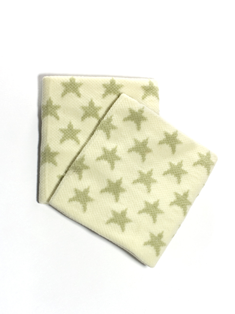 Gold Stars on White Wristbands for Girls and Teens [2pairs]