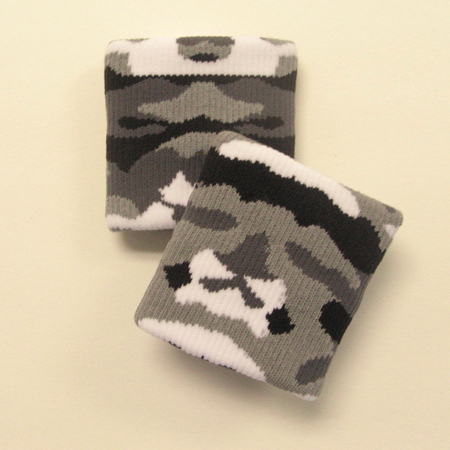 Gray camouflage wristbands urban style [3pairs]