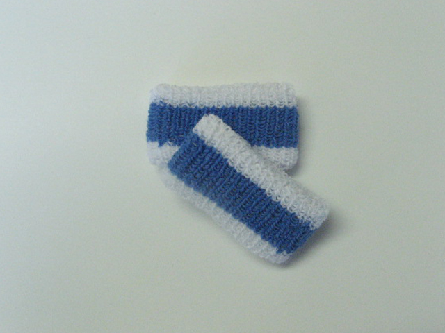 Wholesale Kid Youth Boy Cerulean Blue Stripe Wristbands [6pairs]