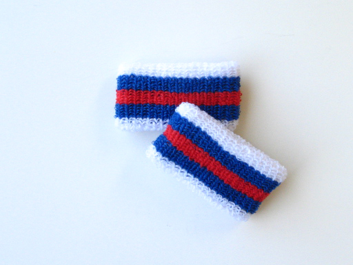 Wholesale Kids Youth Boys Red Blue Striped Wristbands [6pairs]