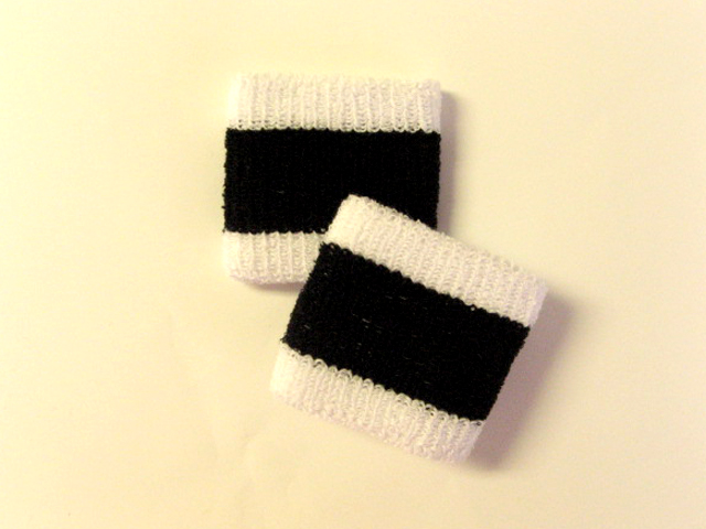 Wholesale Kids & Youth Black Stripe Wristband [6pairs]
