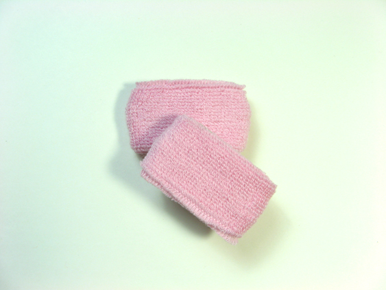 Light pink Baby Kids Sweatbands Cotton Terry Cloth