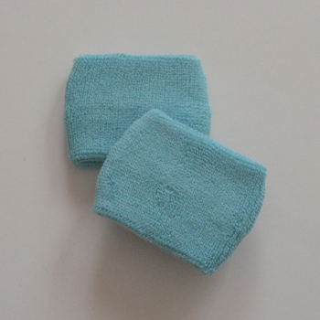 Light Sky Blue Youth Sports Wristbands Wholesale [6pairs]
