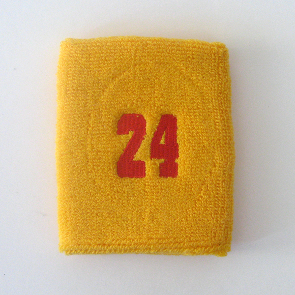 Number 24TwentyFour Mango Yellow Wristband Custom Embroidery 1pc