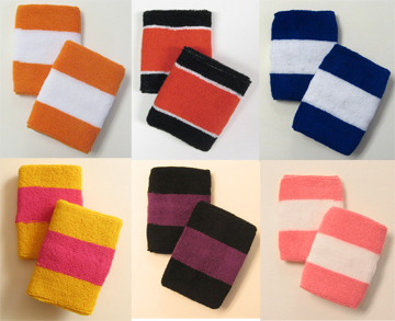 2Colored Sport sweat Wrist band