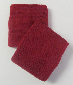 Dark Red 4IN Wrist Sweatband /Athletic Wristband Wholesale 6PAIR