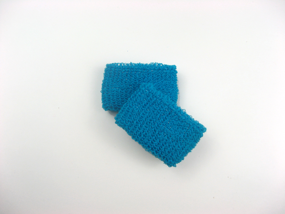 Bright blue children kids cheap terry wristbands wholesale - Click Image to Close