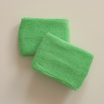 Pale green youth sweat sports wristbands terry wholesale [6pairs