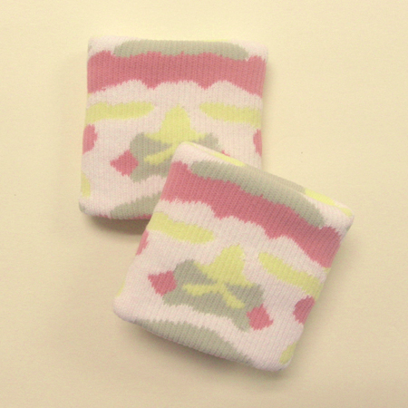 Pink camouflage wristbands urban style [3pairs]