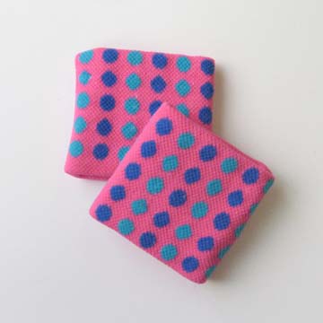 Childs Kids Pink Polka-Dot Wristband for Girls and Teens 2pairs