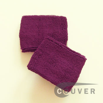 Purple Youth Athletic Sports Sweat Wrist Band Wholesale [6pairs]