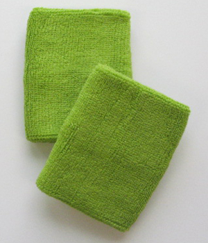 Lime Green 4" Wrist Sweatband (Sport Wristband) Wholesale 6PAIRS