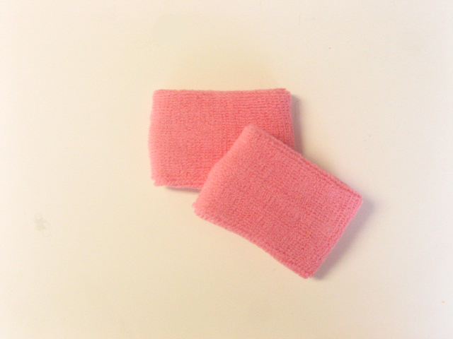 Pink Youth Sports Wristbands Wholesale [6pairs]